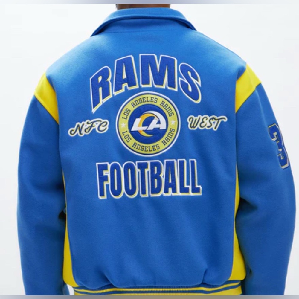 Los Angeles Rams Air Supremacy Jacket - Gold/Blue Size 2x